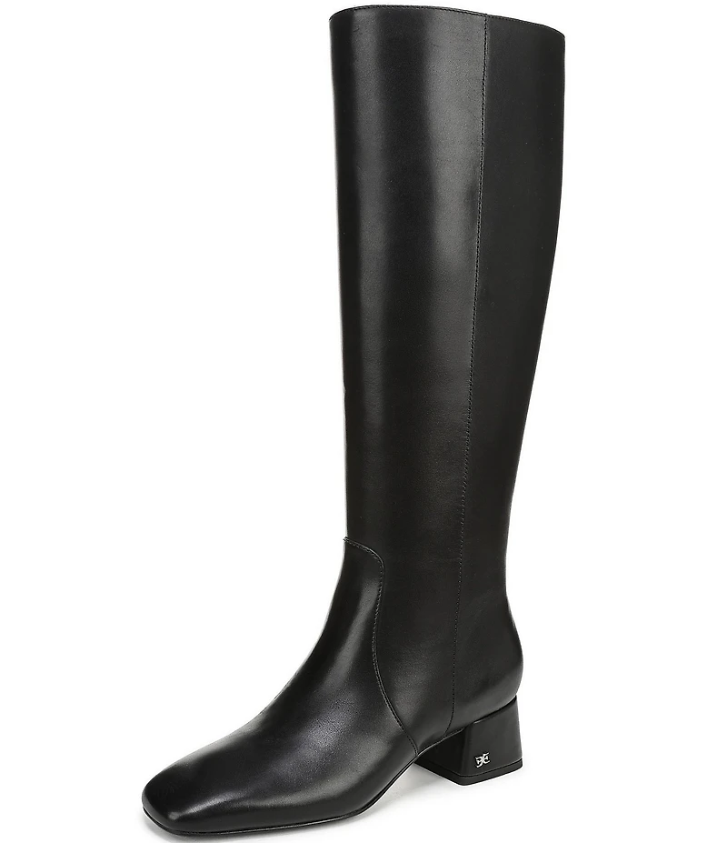 Sam Edelman Porter Leather Square Toe Tall Dress Boots