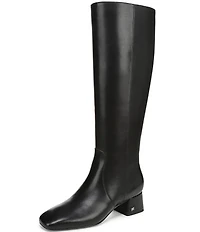 Sam Edelman Porter Leather Square Toe Tall Dress Boots