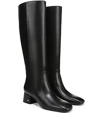 Sam Edelman Porter Leather Square Toe Tall Dress Boots