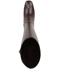 Sam Edelman Porter Leather Square Toe Tall Dress Boots