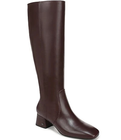 Sam Edelman Porter Leather Square Toe Tall Dress Boots