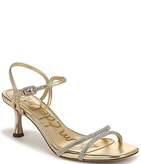 Sam Edelman Presley Glam Metallic Leather Strappy Dress Sandals