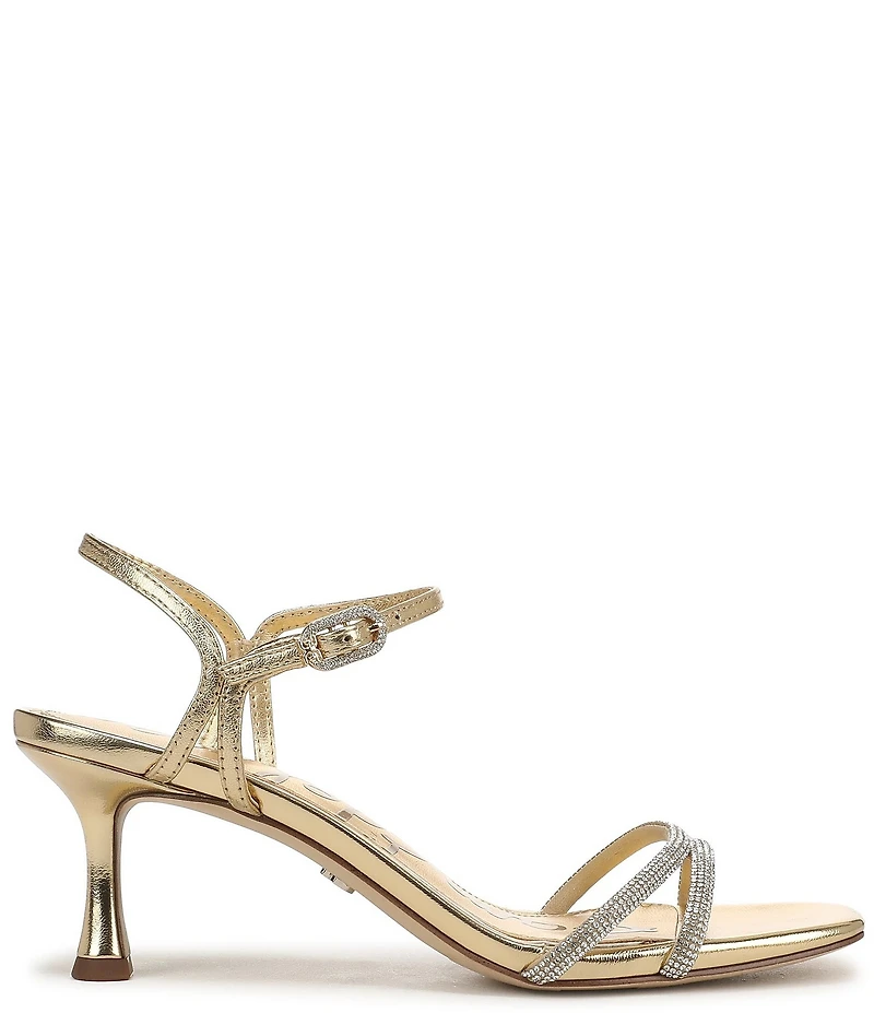 Sam Edelman Presley Glam Metallic Leather Strappy Dress Sandals