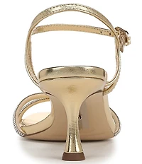Sam Edelman Presley Glam Metallic Leather Strappy Dress Sandals