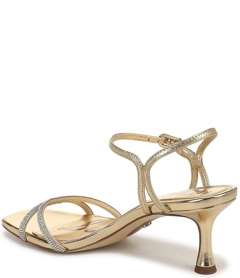 Sam Edelman Presley Glam Metallic Leather Strappy Dress Sandals