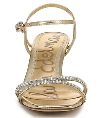 Sam Edelman Presley Glam Metallic Leather Strappy Dress Sandals