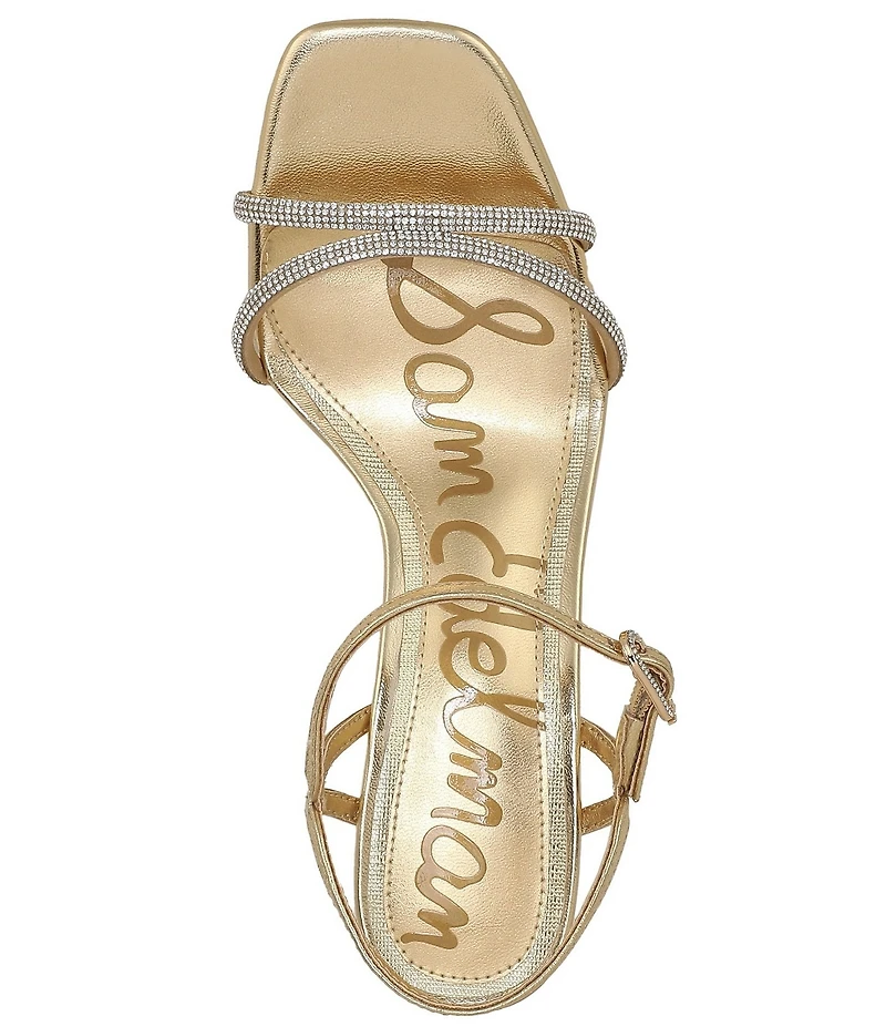 Sam Edelman Presley Glam Metallic Leather Strappy Dress Sandals