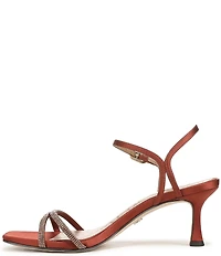 Sam Edelman Presley Glam Satin Strappy Dress Sandals