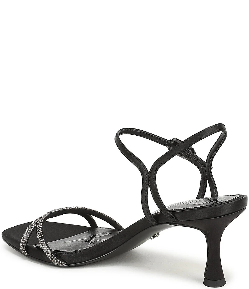 Sam Edelman Presley Glam Satin Strappy Dress Sandals