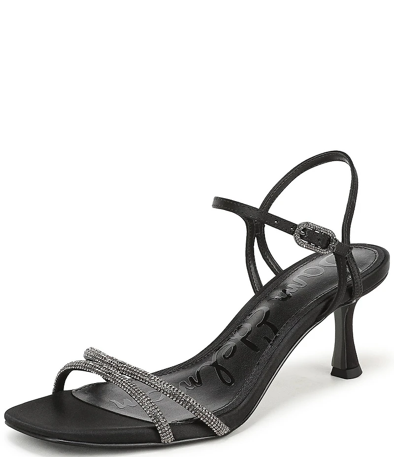 Sam Edelman Presley Glam Satin Strappy Dress Sandals