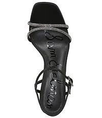 Sam Edelman Presley Glam Satin Strappy Dress Sandals