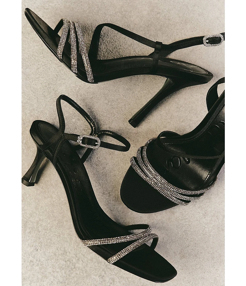Sam Edelman Presley Glam Satin Strappy Dress Sandals