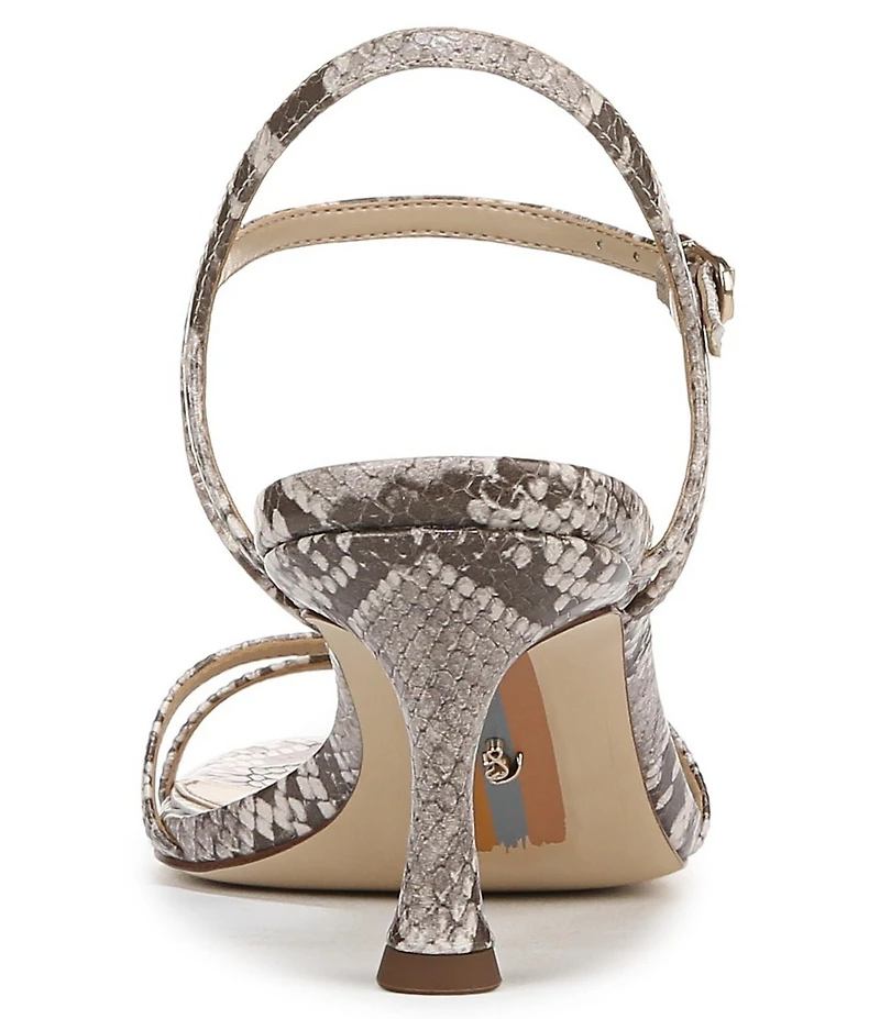Sam Edelman Presley Snake Print Leather Strappy Dress Sandals