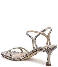 Sam Edelman Presley Snake Print Leather Strappy Dress Sandals