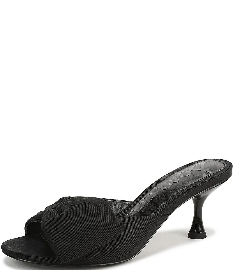 Sam Edelman Ragan Silk Fabric Bow Detail Dress Slide Sandals