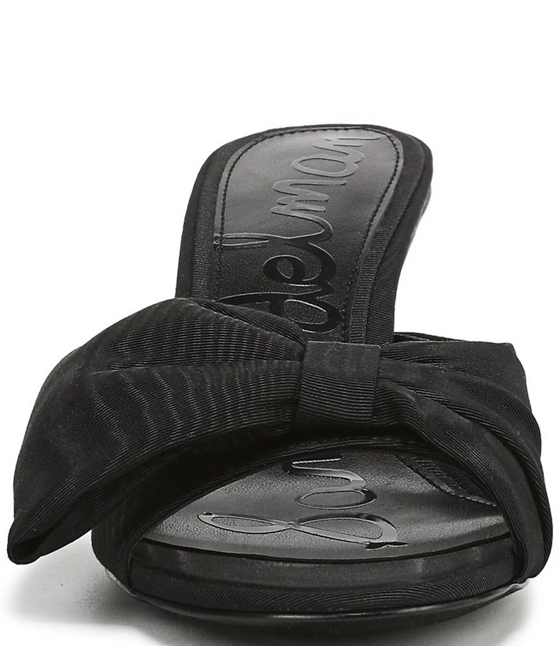 Sam Edelman Ragan Silk Fabric Bow Detail Dress Slide Sandals