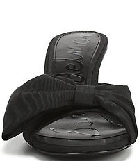 Sam Edelman Ragan Silk Fabric Bow Detail Dress Slide Sandals