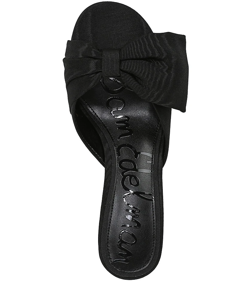 Sam Edelman Ragan Silk Fabric Bow Detail Dress Slide Sandals