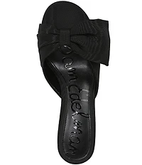 Sam Edelman Ragan Silk Fabric Bow Detail Dress Slide Sandals
