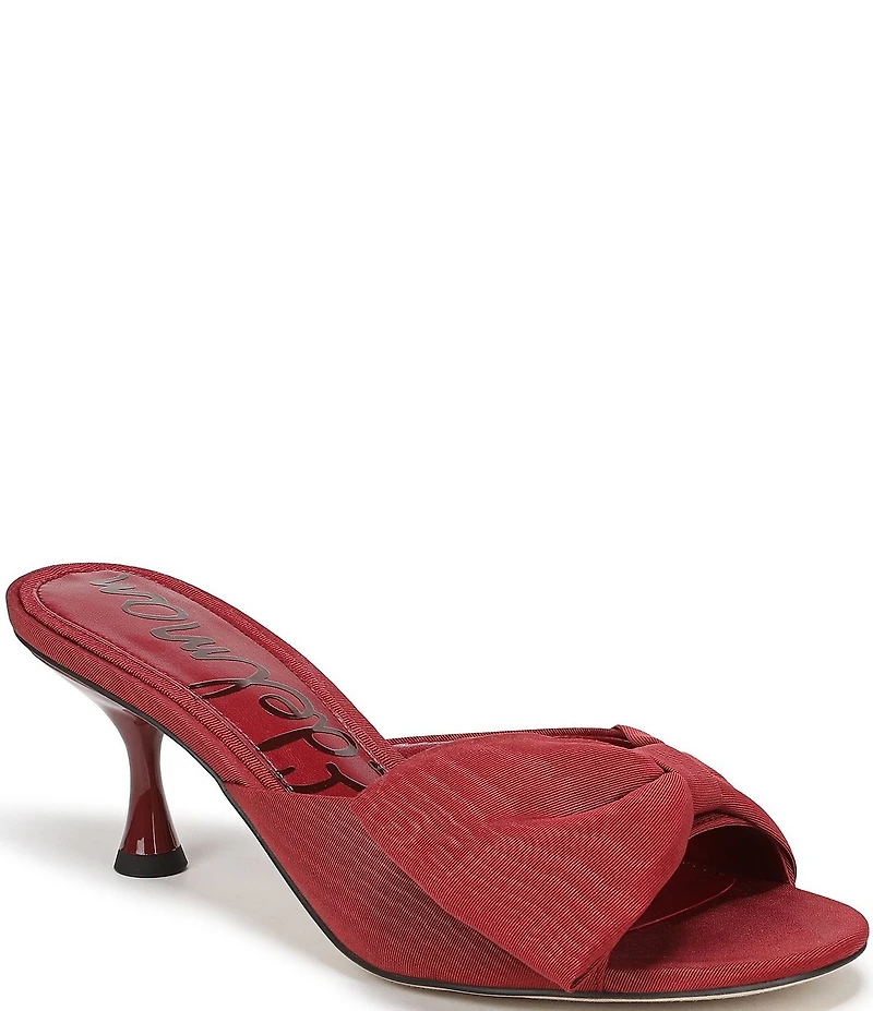 Sam Edelman Ragan Silk Fabric Bow Detail Dress Slide Sandals