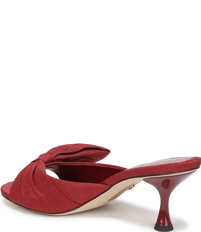 Sam Edelman Ragan Silk Fabric Bow Detail Dress Slide Sandals