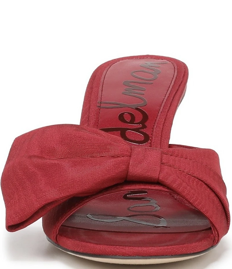 Sam Edelman Ragan Silk Fabric Bow Detail Dress Slide Sandals