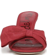 Sam Edelman Ragan Silk Fabric Bow Detail Dress Slide Sandals