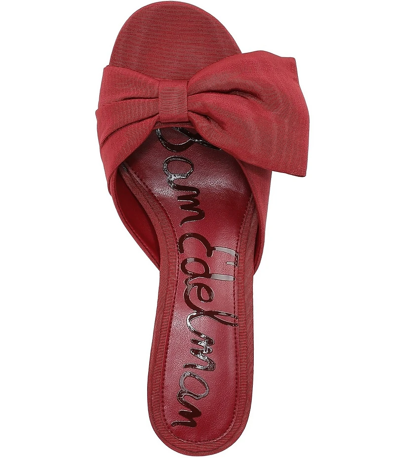 Sam Edelman Ragan Silk Fabric Bow Detail Dress Slide Sandals