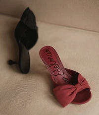 Sam Edelman Ragan Silk Fabric Bow Detail Dress Slide Sandals