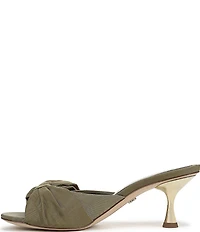 Sam Edelman Ragan Silk Fabric Bow Detail Dress Slide Sandals