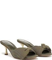 Sam Edelman Ragan Silk Fabric Bow Detail Dress Slide Sandals
