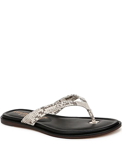 Sam Edelman Remi Snake Print Thong Sandals