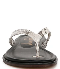 Sam Edelman Remi Snake Print Thong Sandals