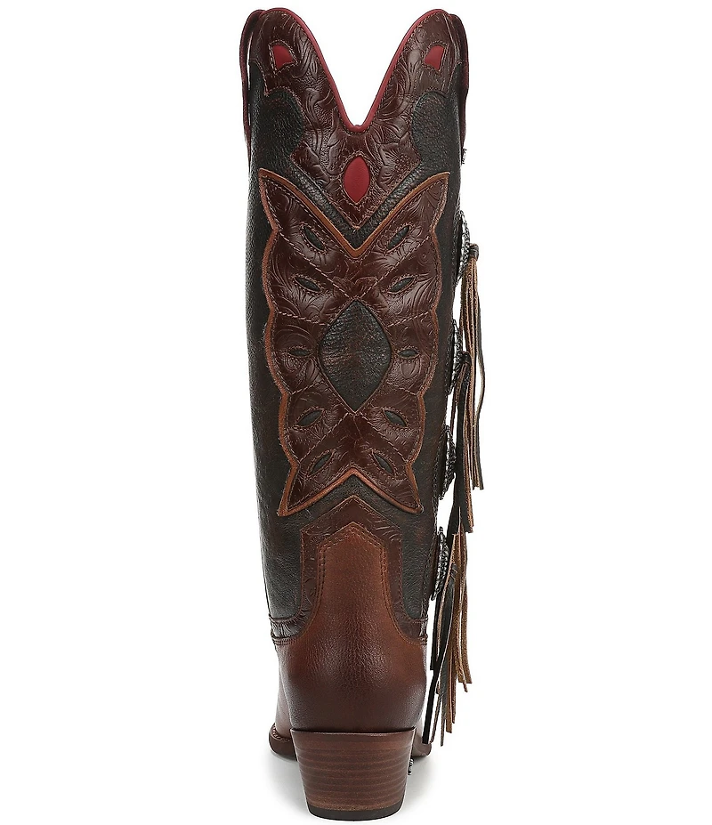 Sam Edelman Rhett Leather Concho Ornamented Tassels Western Tall Boots