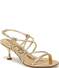 Sam Edelman Riana Metallic Strappy Ankle Strap Dress Sandals