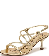 Sam Edelman Riana Metallic Strappy Ankle Strap Dress Sandals