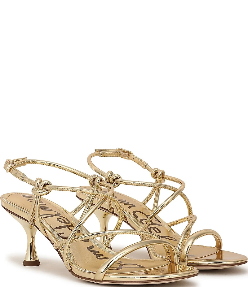 Sam Edelman Riana Metallic Strappy Ankle Strap Dress Sandals