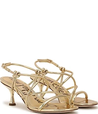 Sam Edelman Riana Metallic Strappy Ankle Strap Dress Sandals