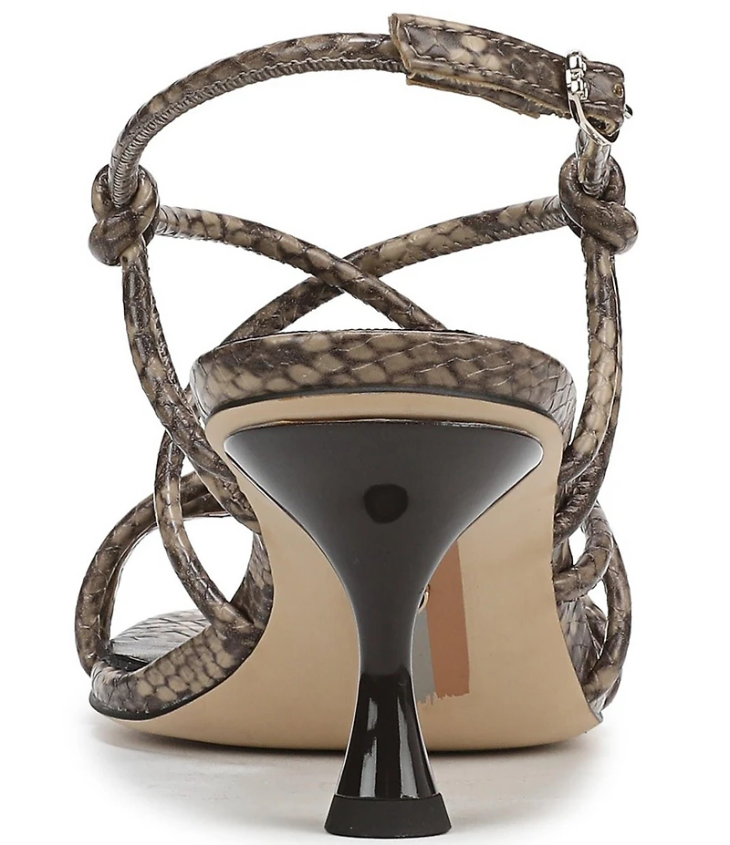 Sam Edelman Riana Snake Print Strappy Ankle Strap Dress Sandals