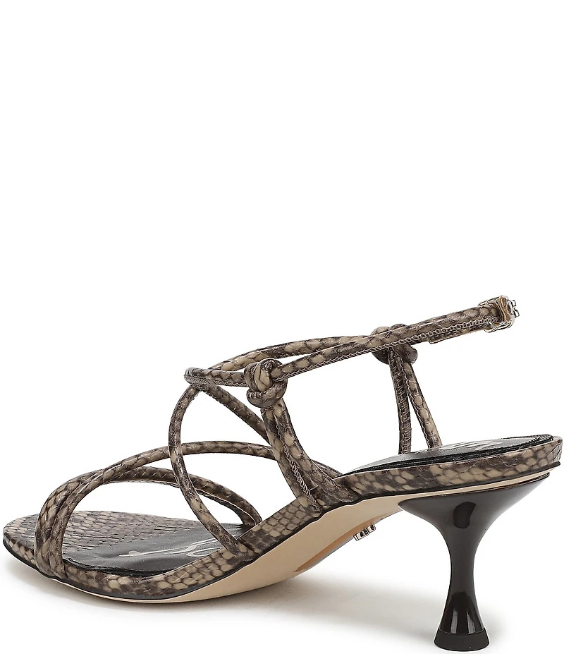 Sam Edelman Riana Snake Print Strappy Ankle Strap Dress Sandals