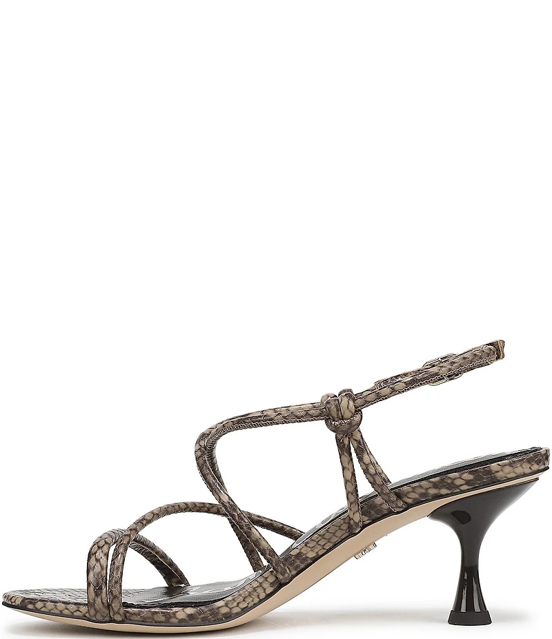 Sam Edelman Riana Snake Print Strappy Ankle Strap Dress Sandals
