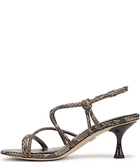 Sam Edelman Riana Snake Print Strappy Ankle Strap Dress Sandals