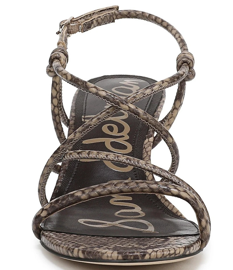 Sam Edelman Riana Snake Print Strappy Ankle Strap Dress Sandals