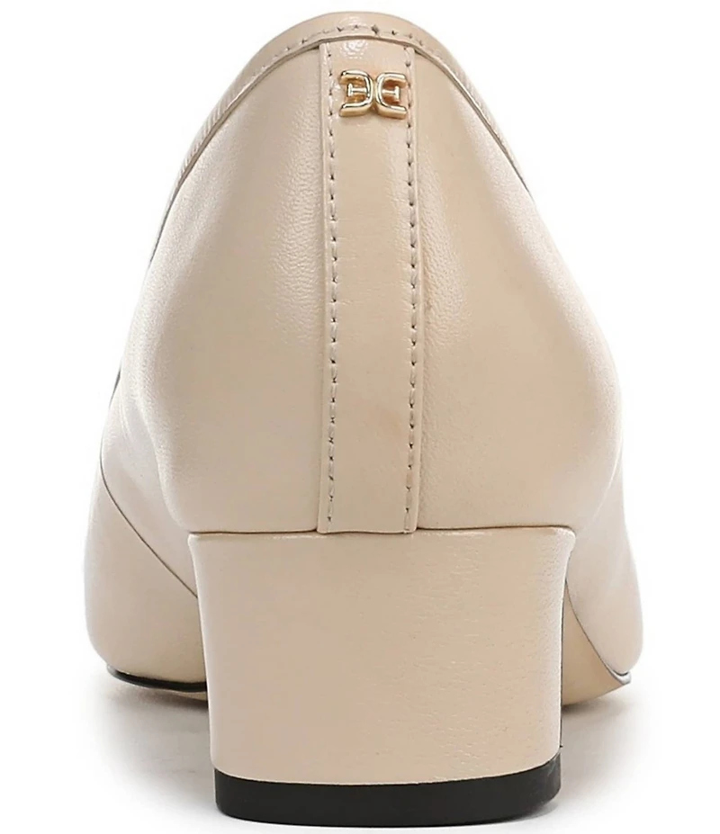 Sam Edelman Rinda Leather Bow Detail Square Toe Dress Pumps