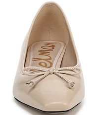 Sam Edelman Rinda Leather Bow Detail Square Toe Dress Pumps