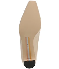 Sam Edelman Rinda Leather Bow Detail Square Toe Dress Pumps