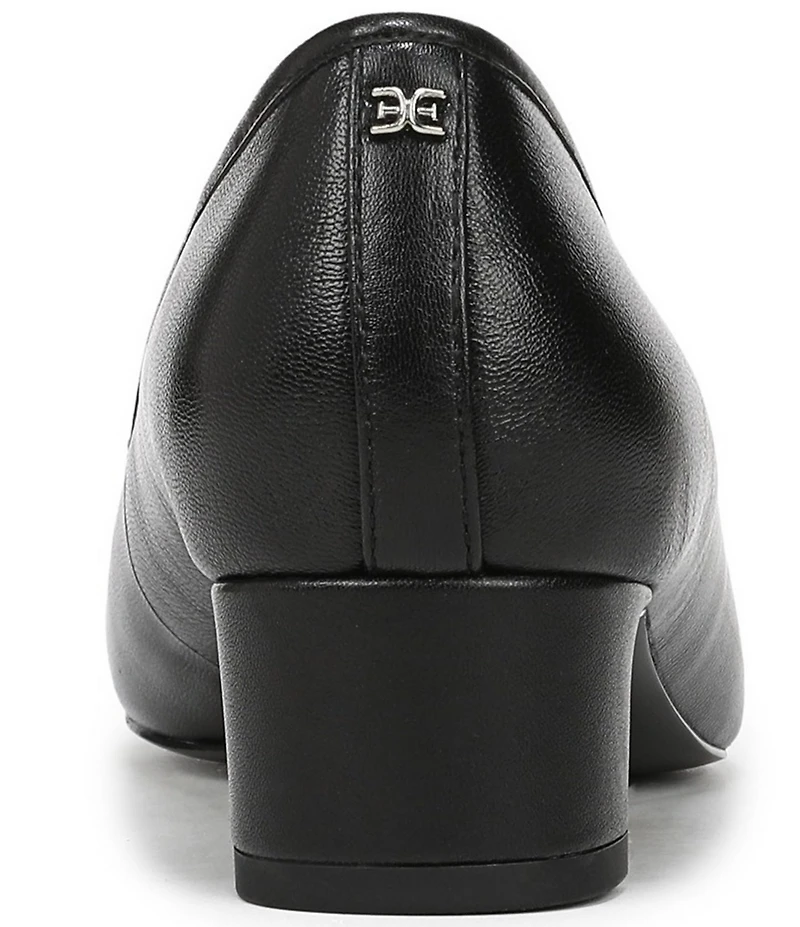 Sam Edelman Rinda Leather Bow Detail Square Toe Dress Pumps