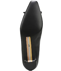 Sam Edelman Rinda Leather Bow Detail Square Toe Dress Pumps