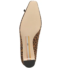 Sam Edelman Rinda Leopard Print Calf Hair Bow Detail Block Heel Square Toe Dress Pumps