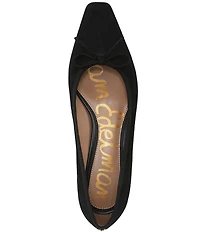 Sam Edelman Rinda Suede Bow Detail Block Heel Square Toe Dress Pumps